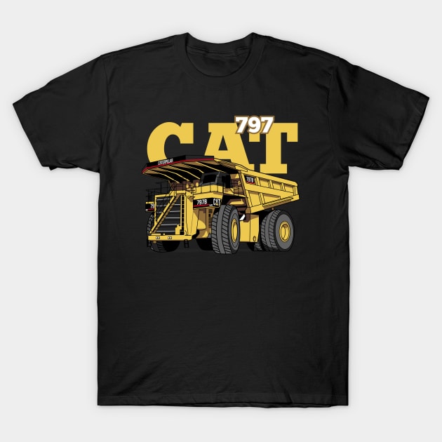 Caterpillar 797B T-Shirt by damnoverload